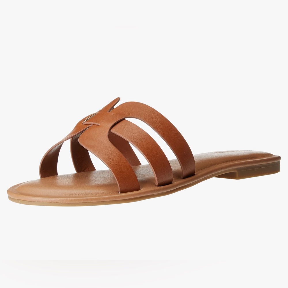 The Drop Womens Monika Flat H-Band Slide Sandal Flat Sandal